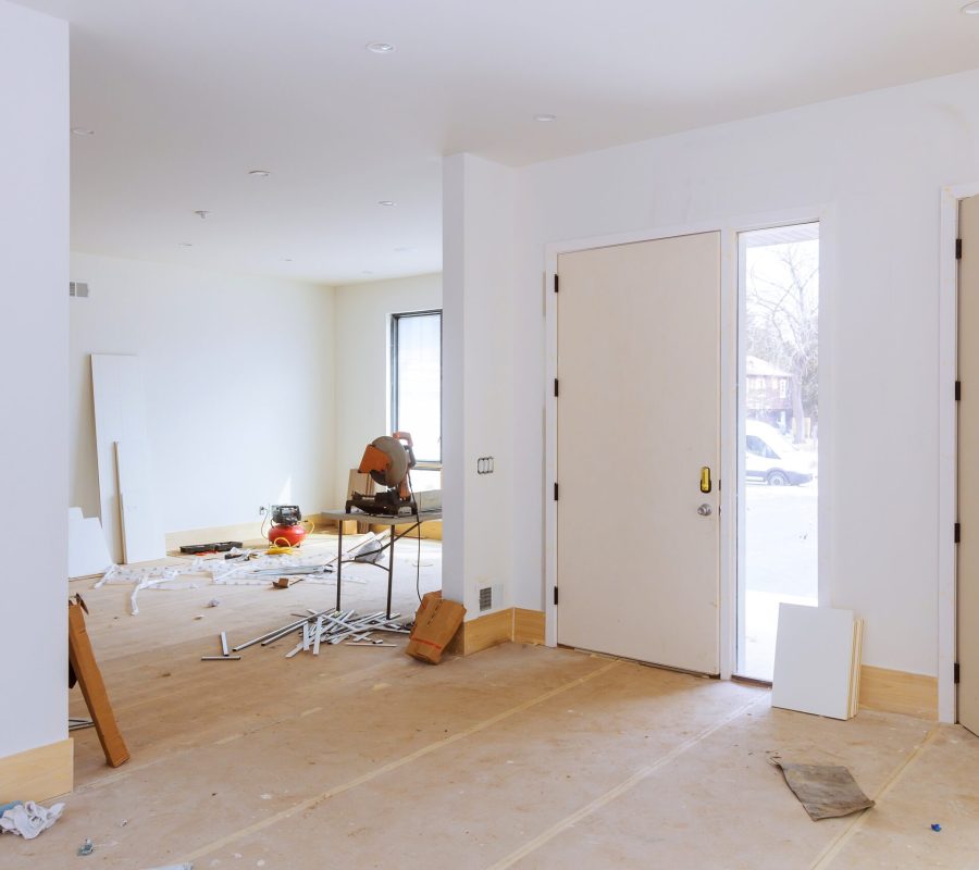 Construction building industry new home construction interior drywall tape and finish details new home before installing